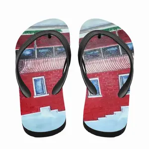 Men Red 9 Bar And Grill Flip Flop Slippers