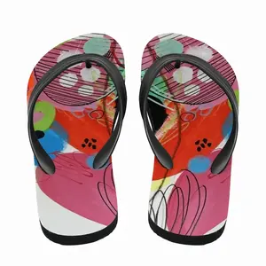 Men Bright Ovals Flip Flop Slippers