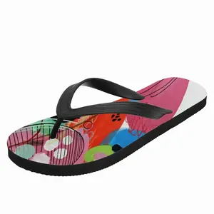 Men Bright Ovals Flip Flop Slippers