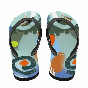 Men Dance In The Waves Flip Flop Slippers