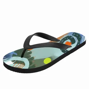 Men Dance In The Waves Flip Flop Slippers