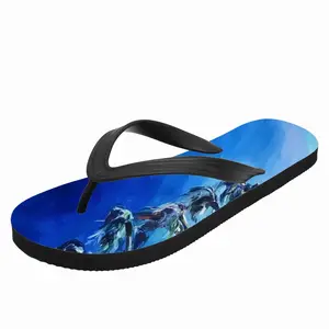 Men Miami Palms - Summer Blue Sky Sea Flip Flop Slippers