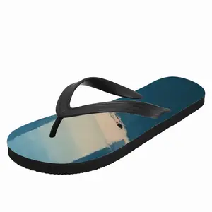 Men Deep Blue Flip Flop Slippers