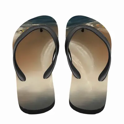 Men Sailboats J12 In Storm Flip Flop Slippers