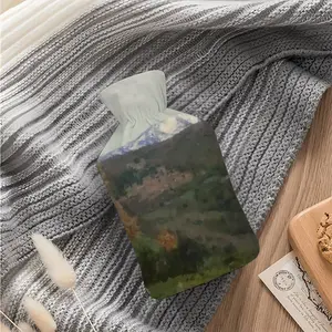 View Of Castelnou France Hot Water Bag