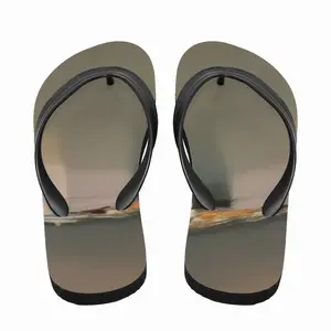 Men Lagoon With 2Boats In Grey And Green Flip Flop Slippers