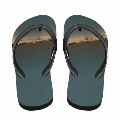 Men Blue Lagoon With 3 Boats Flip Flop Slippers