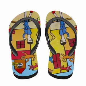 Men Street Scene Flip Flop Slippers