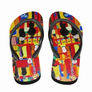 Men Supermarket Scene Flip Flop Slippers