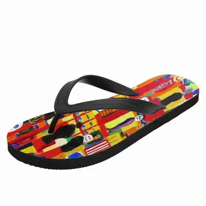 Men Supermarket Scene Flip Flop Slippers