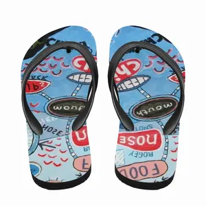 Men Portrait Flip Flop Slippers