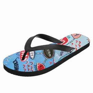 Men Portrait Flip Flop Slippers