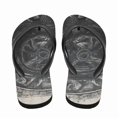 Men Death Helmet Flip Flop Slippers