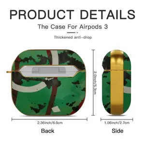 Borders And Boundaries Airpods 3 Case (Hard Shell, Golden)