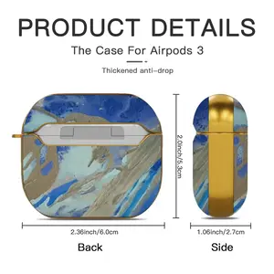 Through The Wave Glass Airpods 3 Case (Hard Shell, Golden)