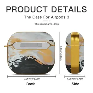 Turbulent Waters Airpods 3 Case (Hard Shell, Golden)