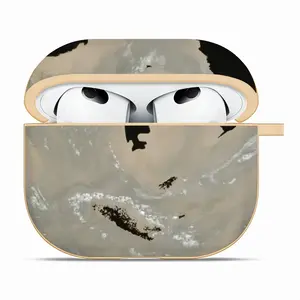 Human-Hummingbird Airpods 3 Case (Hard Shell, Golden)