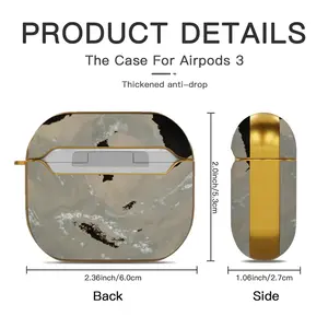 Human-Hummingbird Airpods 3 Case (Hard Shell, Golden)