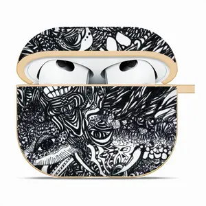 Pulling Teeth Face Airpods 3 Case (Hard Shell, Golden)