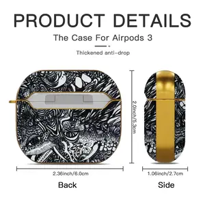 Pulling Teeth Face Airpods 3 Case (Hard Shell, Golden)