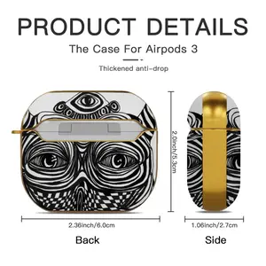 Owl Spirit Animal Airpods 3 Case (Hard Shell, Golden)