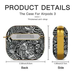 Liquid Skull Airpods 3 Case (Hard Shell, Golden)