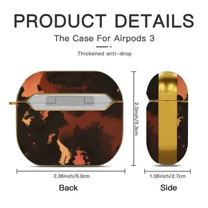 Orange Black Airpods 3 Case (Hard Shell, Golden)