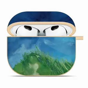 Waves Of Grass Left Panel Airpods 3 Case (Hard Shell, Golden)