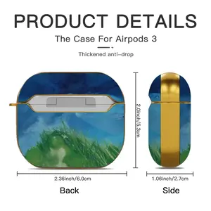 Waves Of Grass Left Panel Airpods 3 Case (Hard Shell, Golden)