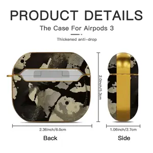 Silver Series Leafy Airpods 3 Case (Hard Shell, Golden)