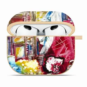 White Night Airpods 3 Case (Hard Shell, Golden)