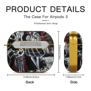 Madri In Black Airpods 3 Case (Hard Shell, Golden)