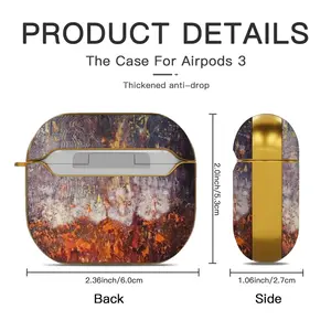 Cascadecurtain Airpods 3 Case (Hard Shell, Golden)