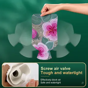 Purple Flowerbed Hot Water Bag