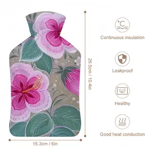 Purple Flowerbed Hot Water Bag