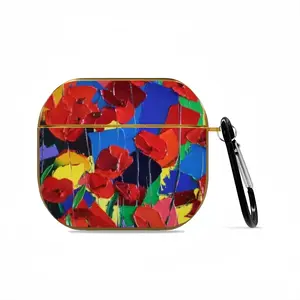 Poppies Airpods 3 Case (Hard Shell, Golden)