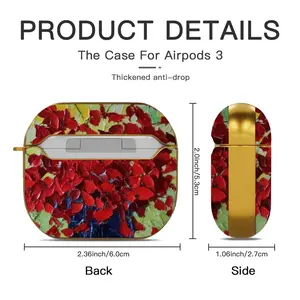 French Poppies Airpods 3 Case (Hard Shell, Golden)