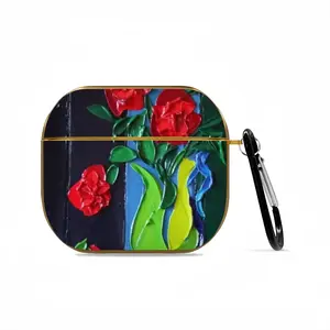 Roses And Cherries Airpods 3 Case (Hard Shell, Golden)