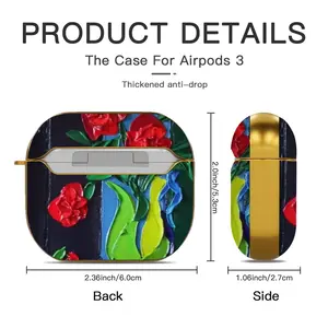 Roses And Cherries Airpods 3 Case (Hard Shell, Golden)