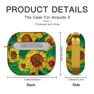 The Pleasure Of Flowers J Airpods 3 Case (Hard Shell, Golden)