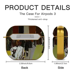 Mother And Child Rue De La Republique Airpods 3 Case (Hard Shell, Golden)