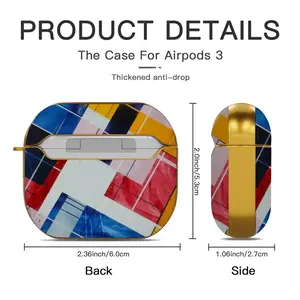 Roosters Roasting On Orange Fatwas Airpods 3 Case (Hard Shell, Golden)