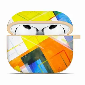 White Night Riot Airpods 3 Case (Hard Shell, Golden)