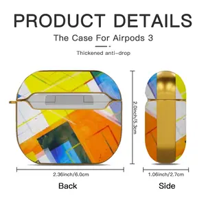 White Night Riot Airpods 3 Case (Hard Shell, Golden)