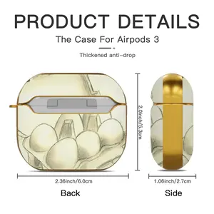 6 Eier Im Karton Six Eggs In The Cardboard Airpods 3 Case (Hard Shell, Golden)