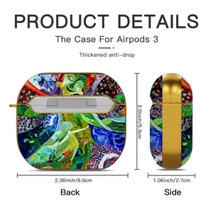 Frida Green Airpods 3 Case (Hard Shell, Golden)