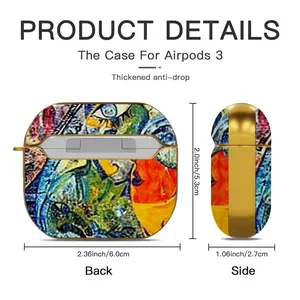 Berenice Fragment Q Airpods 3 Case (Hard Shell, Golden)