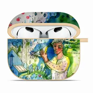 Boy With Bird Airpods 3 Case (Hard Shell, Golden)