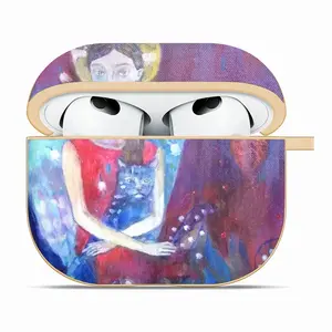 Angel With Cat Airpods 3 Case (Hard Shell, Golden)