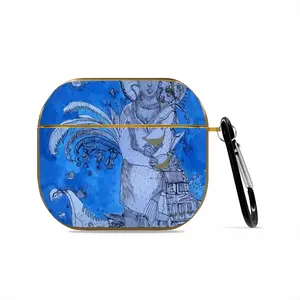 Drawing Ink - Blue Diva Airpods 3 Case (Hard Shell, Golden)